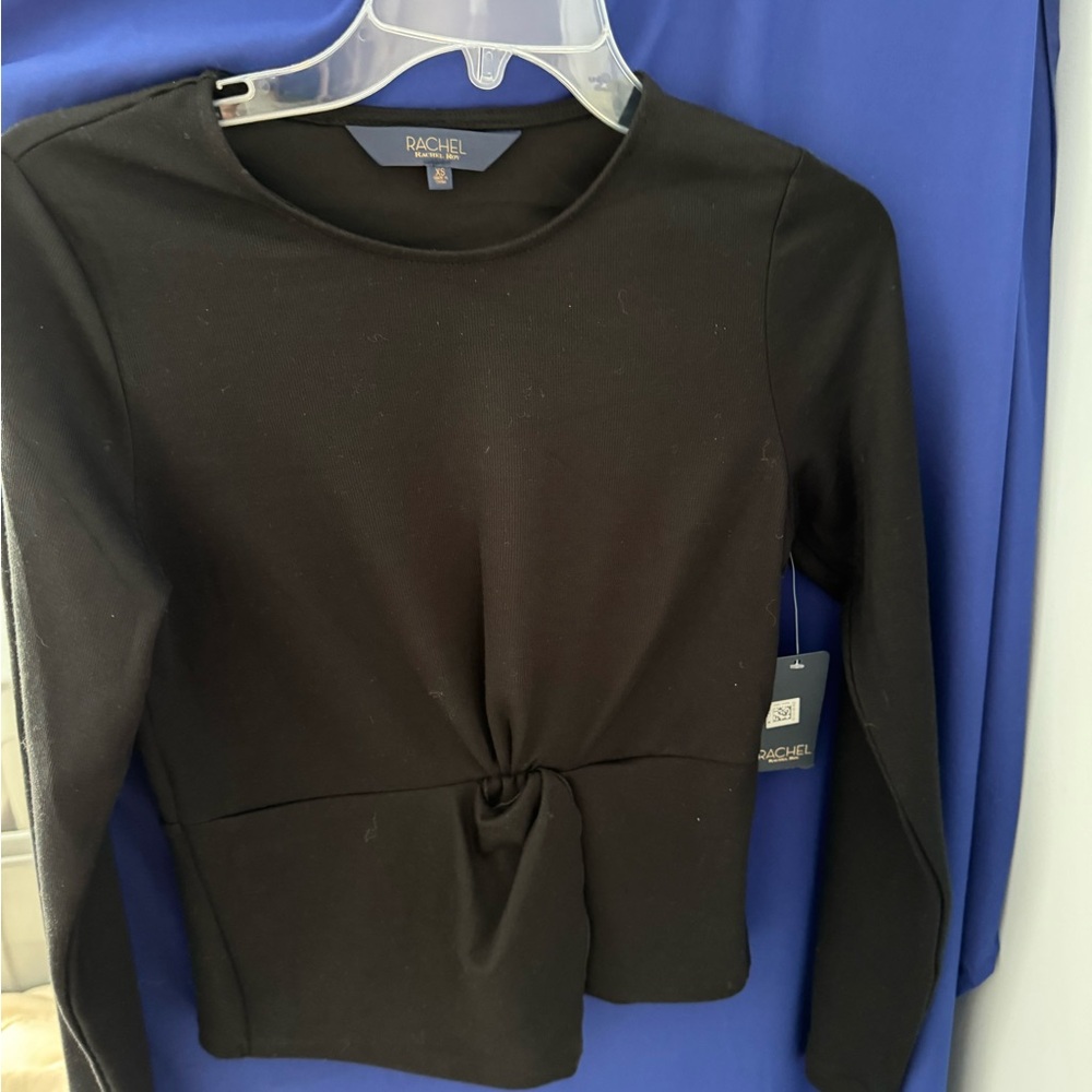 RACHEL Rachel Roy Black Long Sleeve Top